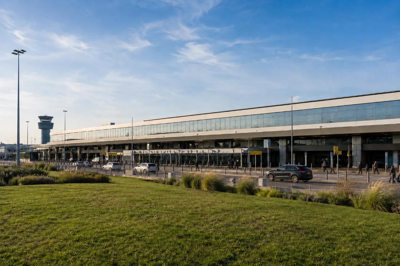 Façade extérieure d'un terminal de l'aéroport d'Orly