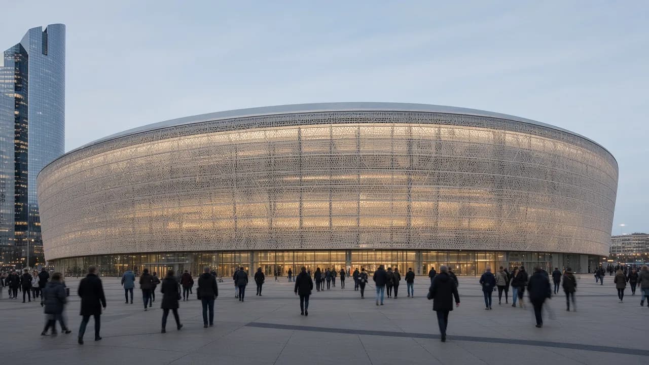 Paris La Défense Arena à Nanterre, arrivée du public en début de soirée